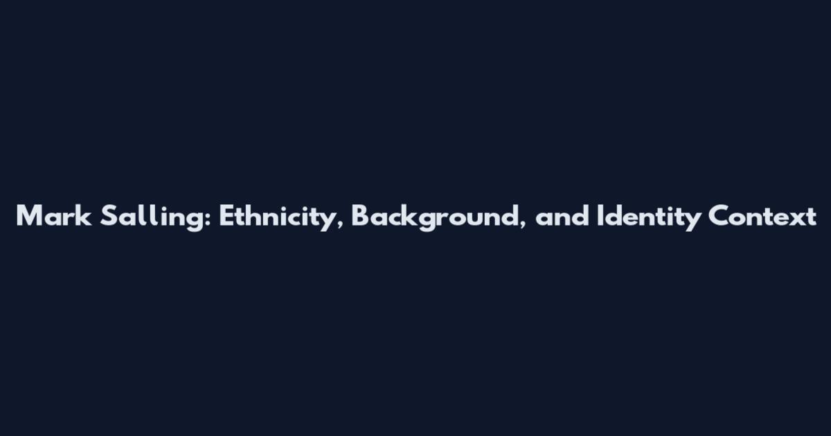 Mark Salling: Ethnicity, Background, and Identity Context