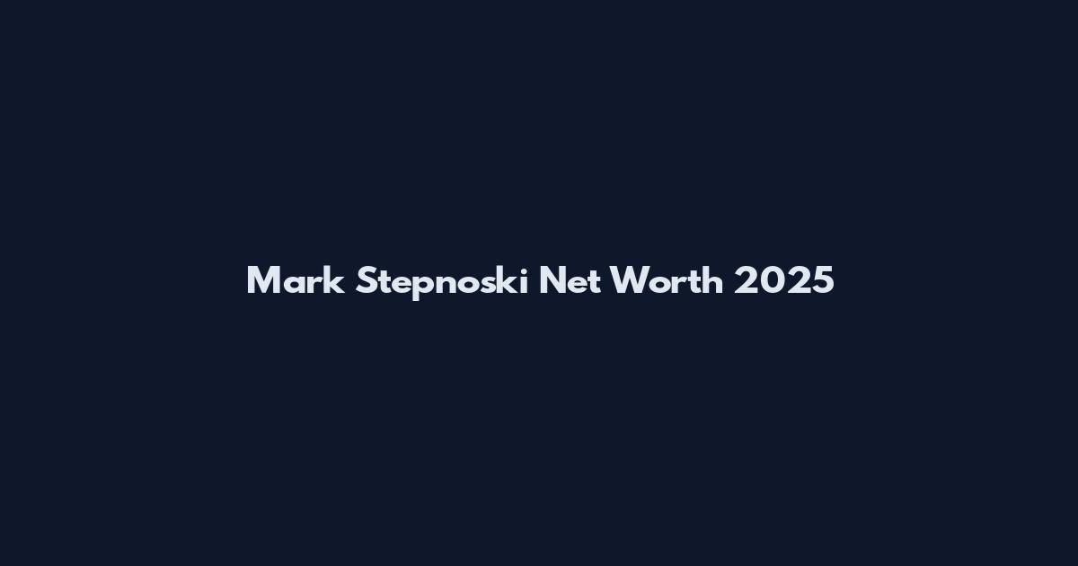 Mark Stepnoski Net Worth 2025