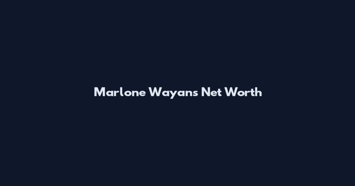 Marlone Wayans Net Worth