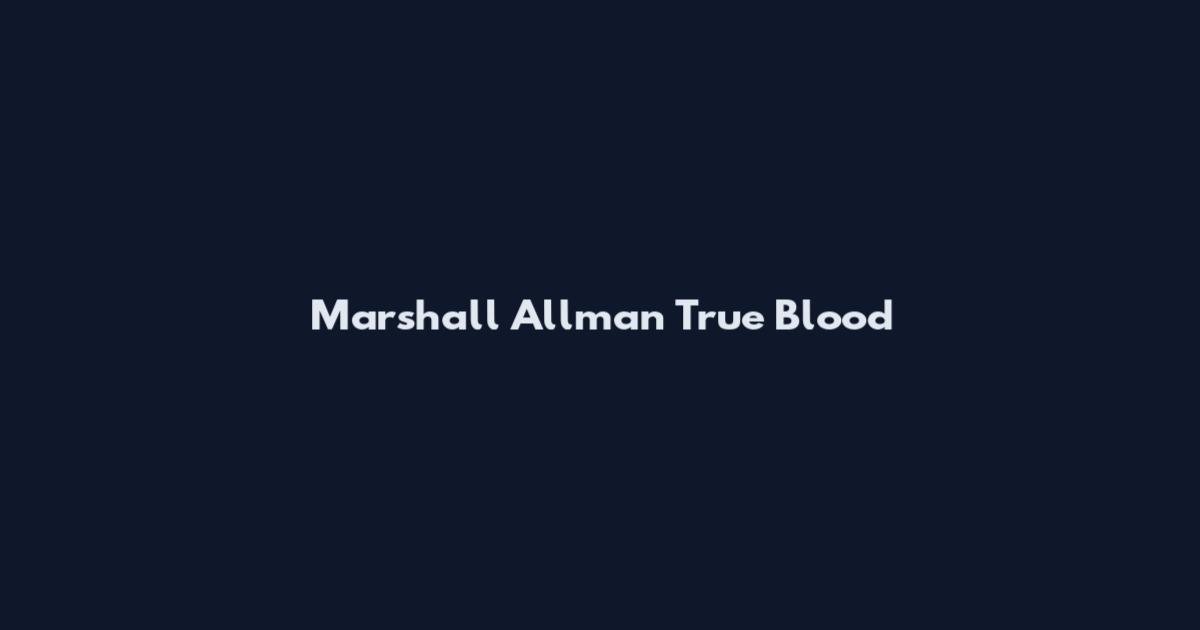 Marshall Allman True Blood