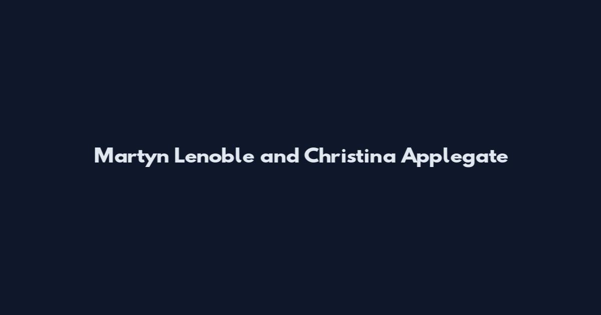 Martyn Lenoble and Christina Applegate