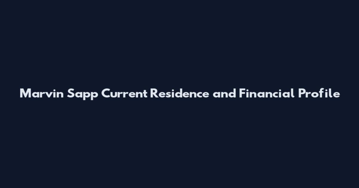 Marvin Sapp Current Residence and Financial Profile