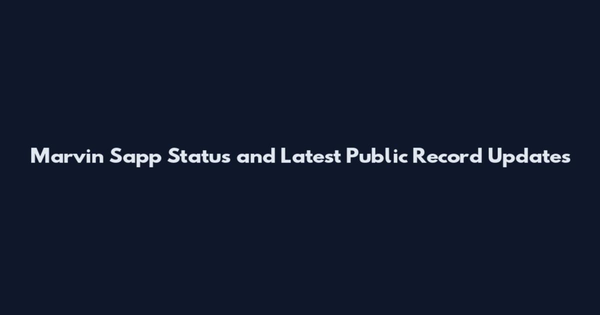 Marvin Sapp Status and Latest Public Record Updates