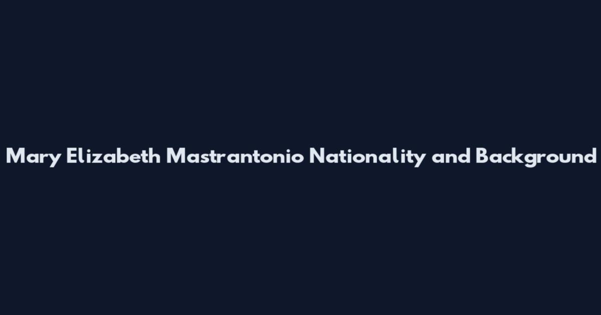 Mary Elizabeth Mastrantonio Nationality and Background