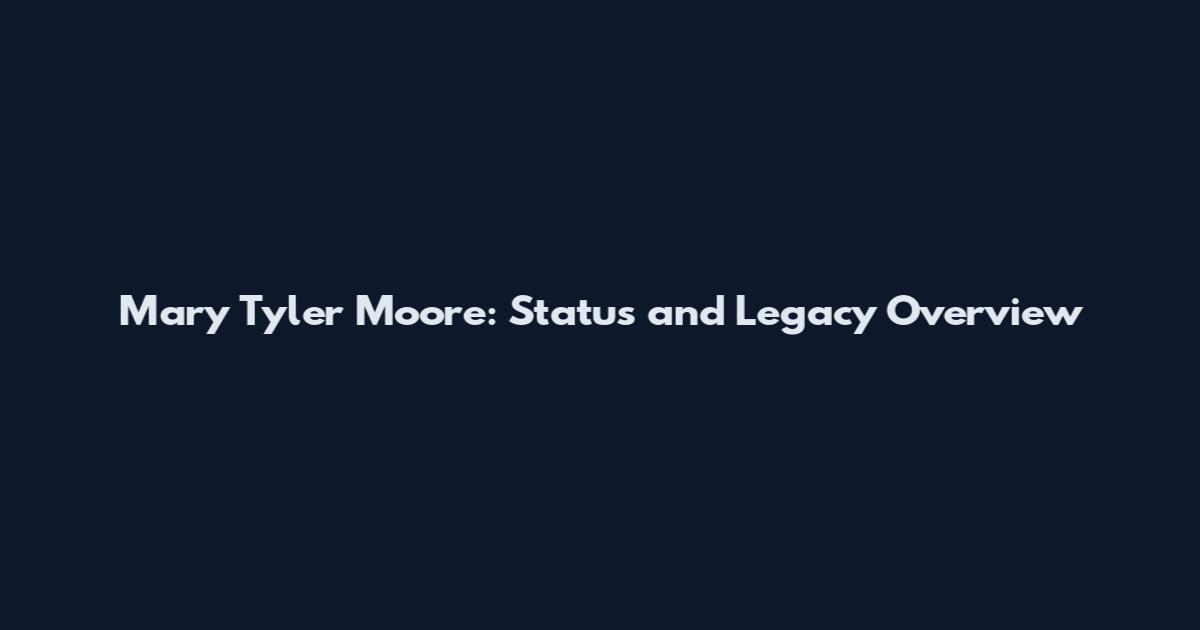 Mary Tyler Moore: Status and Legacy Overview