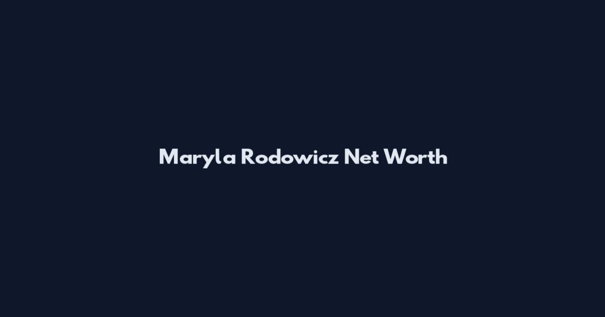 Maryla Rodowicz Net Worth