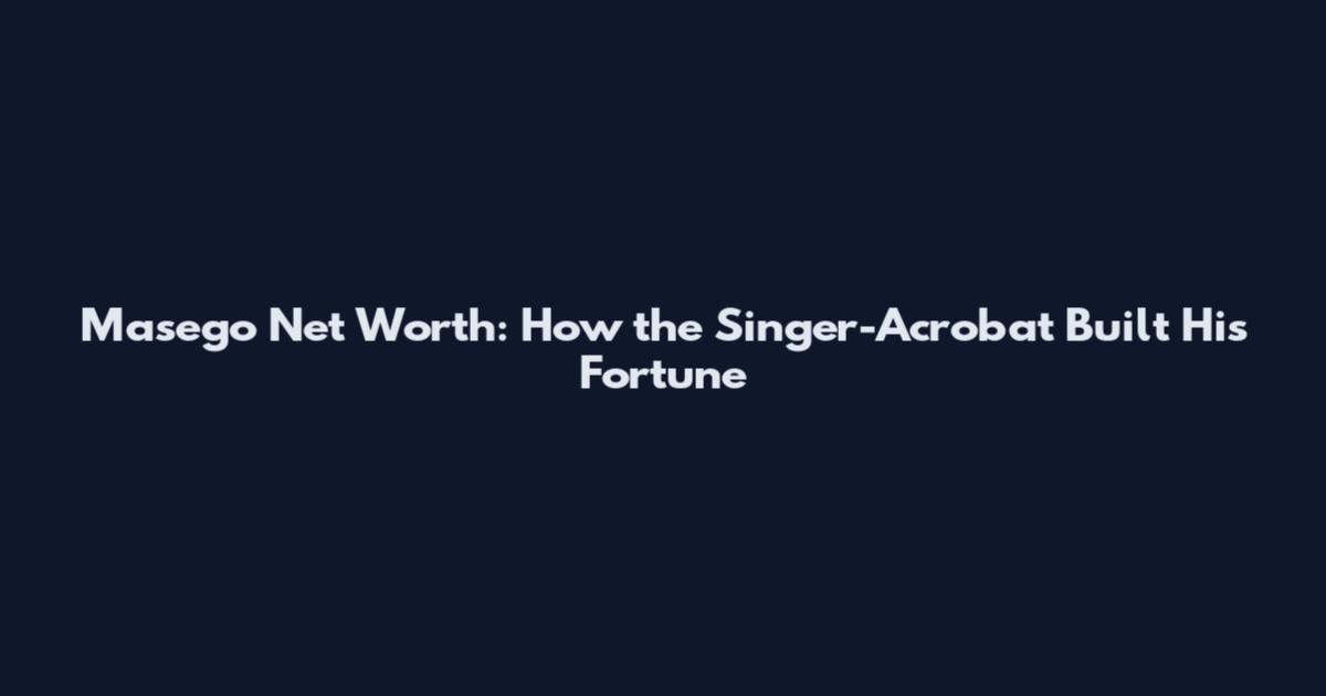Masego Net Worth: How the Singer-Acrobat Built His Fortune