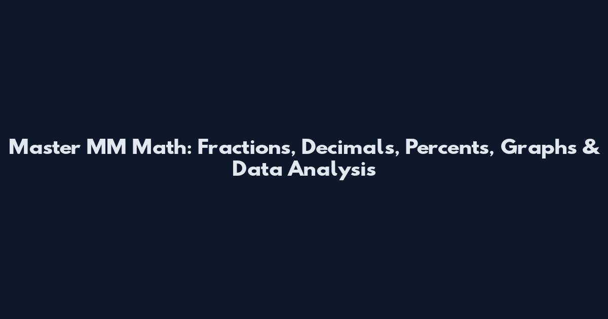 Master MM Math: Fractions, Decimals, Percents, Graphs & Data Analysis