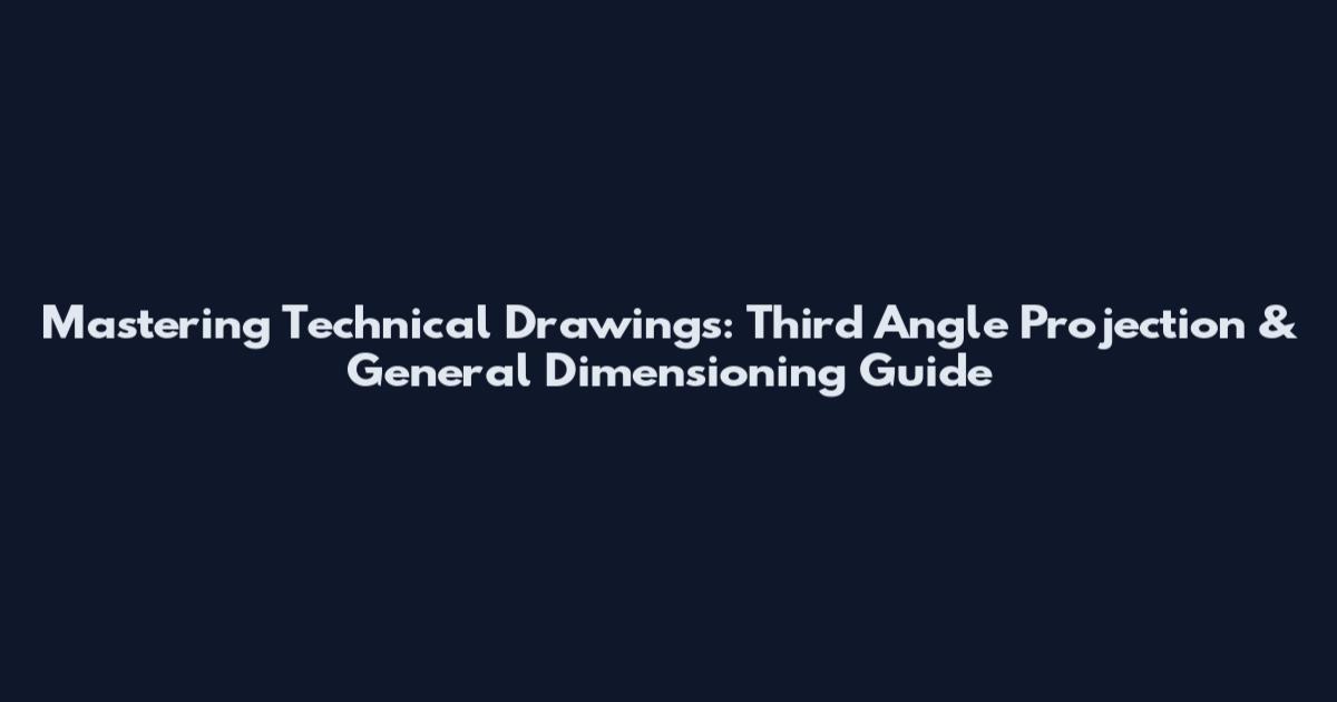 Mastering Technical Drawings: Third Angle Projection & General Dimensioning Guide