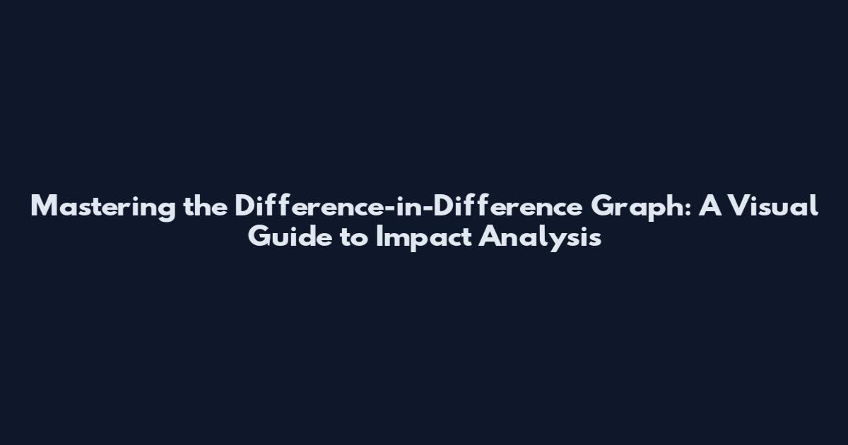 Mastering the Difference-in-Difference Graph: A Visual Guide to Impact Analysis