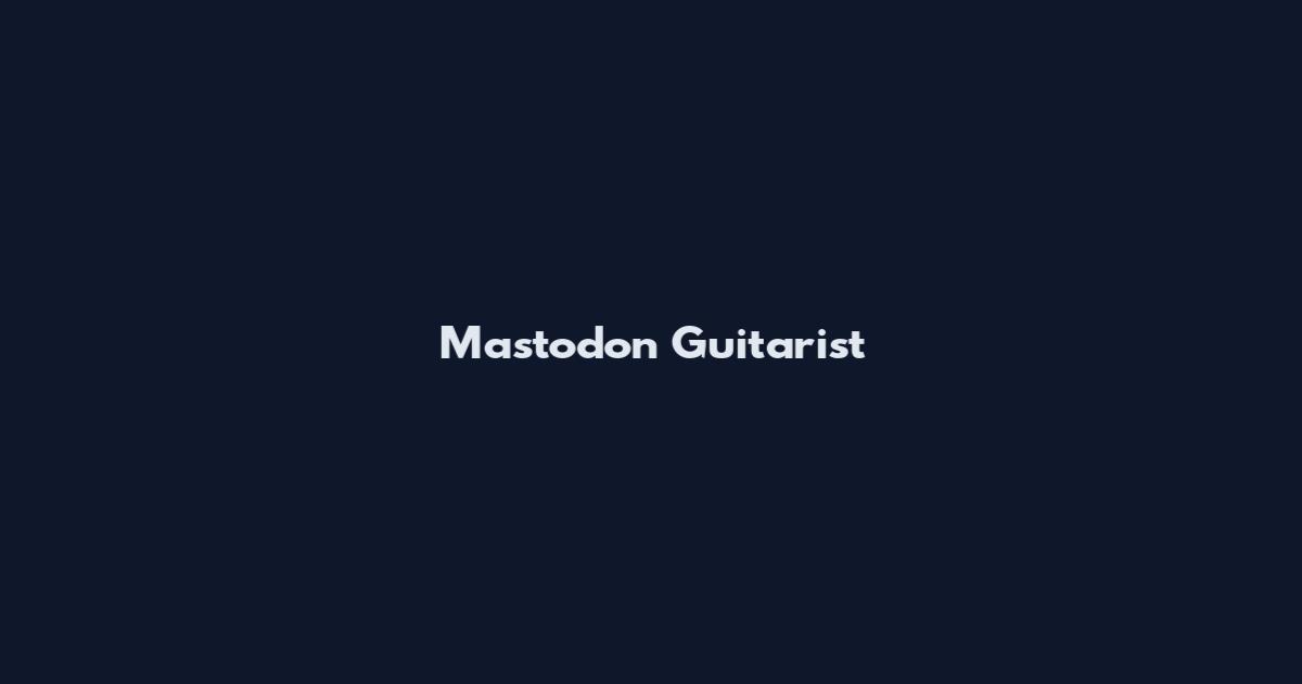 Mastodon Guitarist