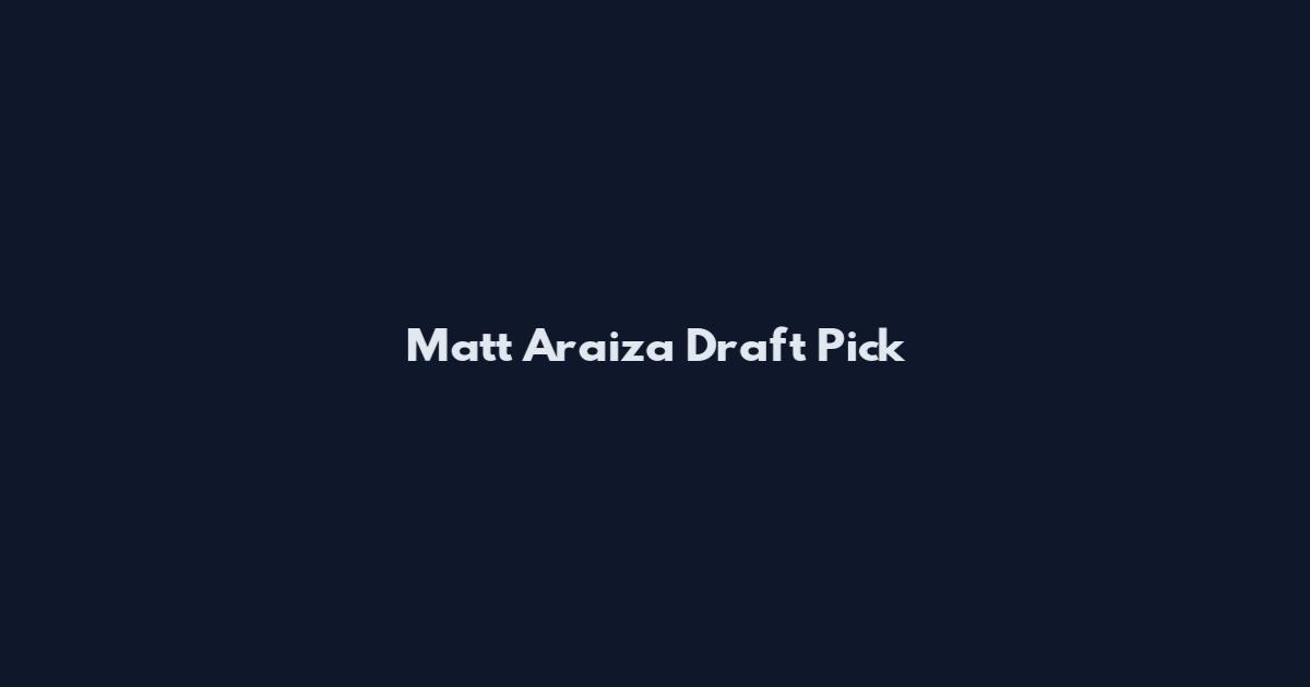 Matt Araiza Draft Pick