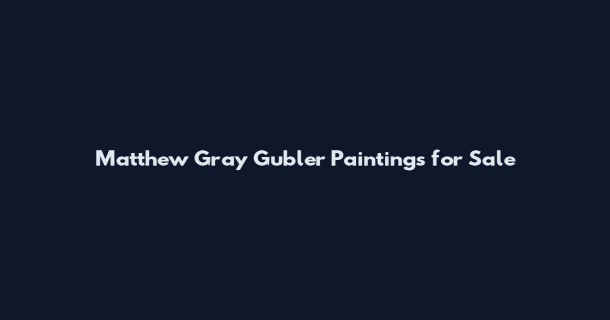Matthew Gray Gubler Paintings for Sale
