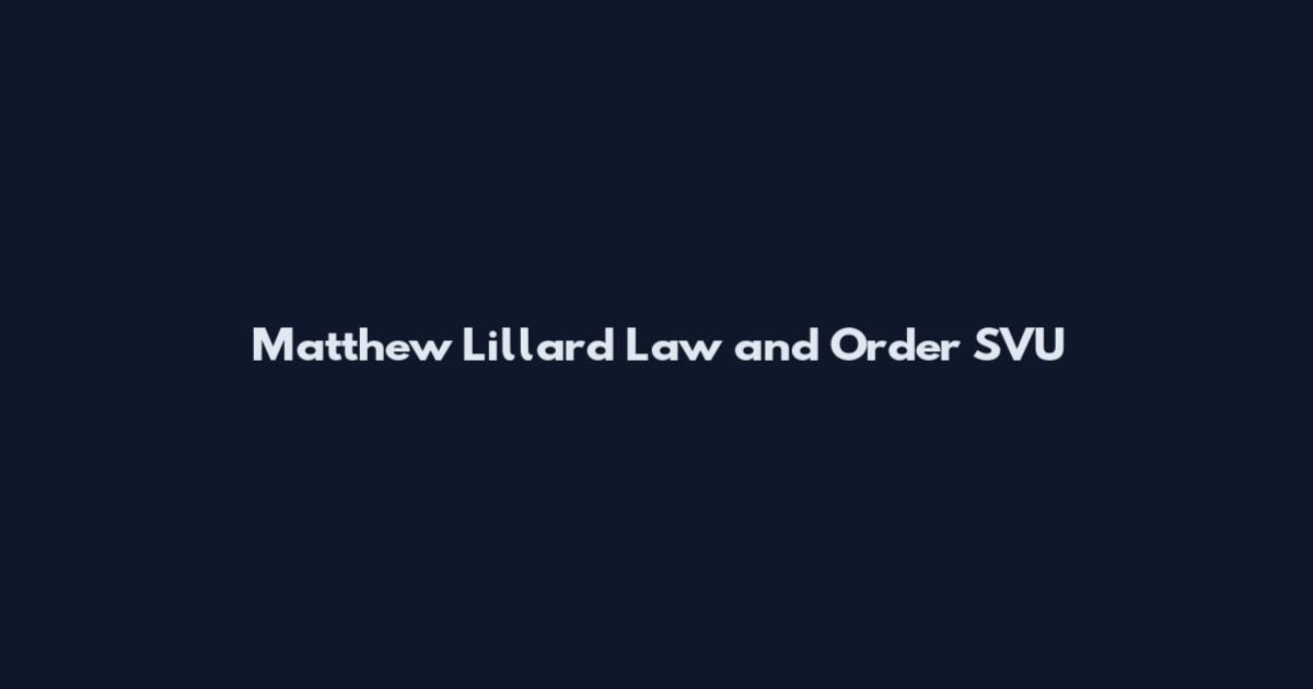 Matthew Lillard Law and Order SVU