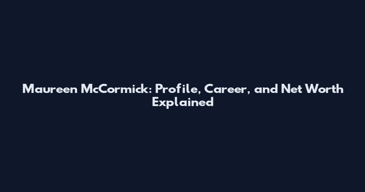 Maureen McCormick: Profile, Career, and Net Worth Explained
