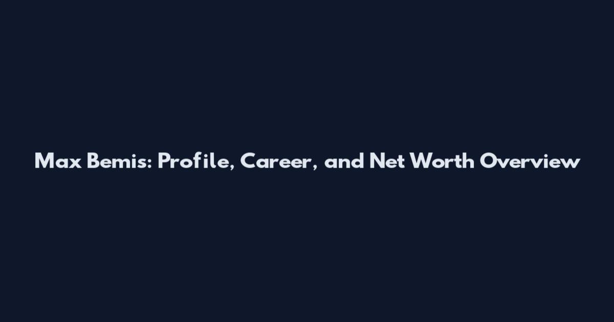 Max Bemis: Profile, Career, and Net Worth Overview
