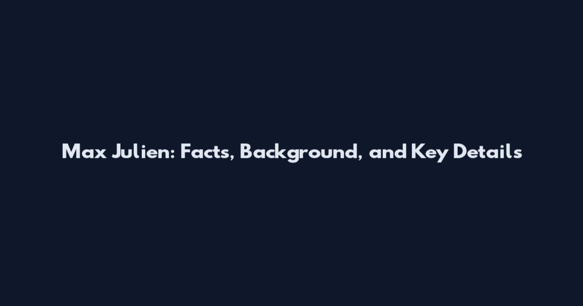 Max Julien: Facts, Background, and Key Details