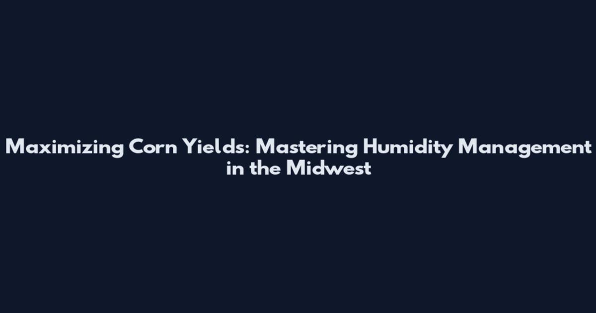 Maximizing Corn Yields: Mastering Humidity Management in the Midwest