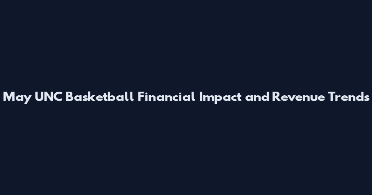 May UNC Basketball Financial Impact and Revenue Trends