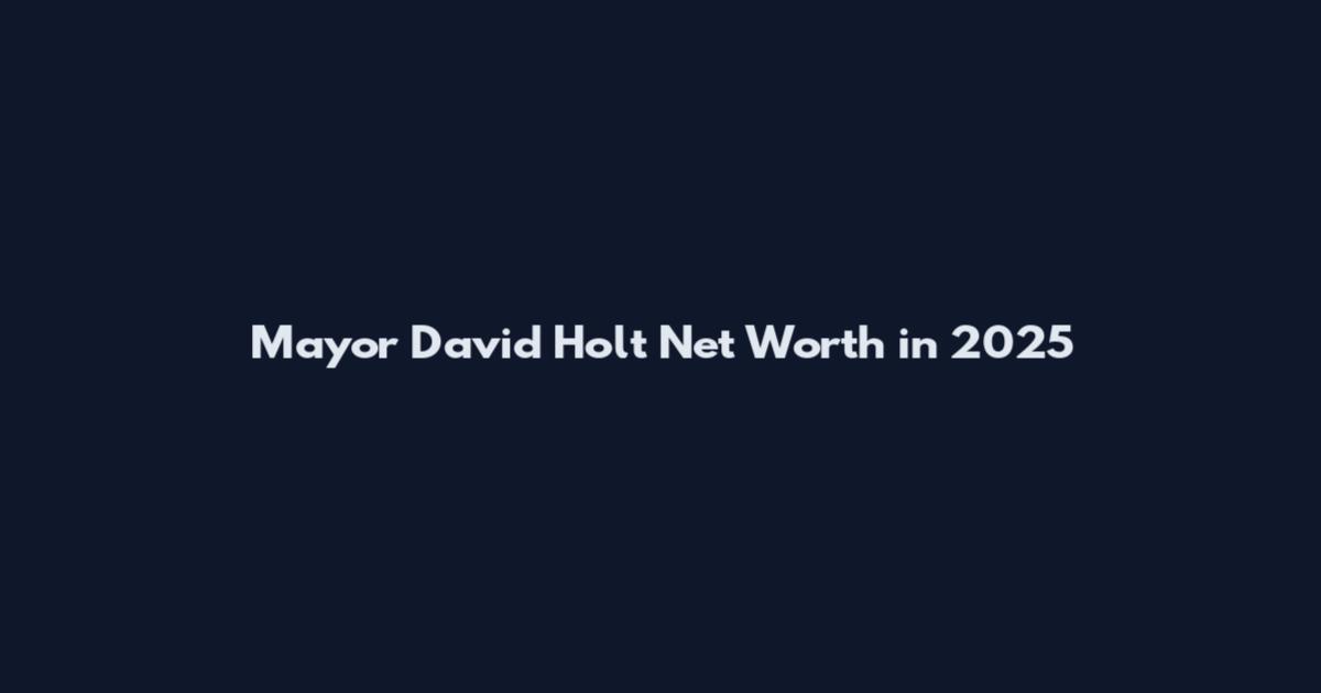 Mayor David Holt Net Worth in 2025