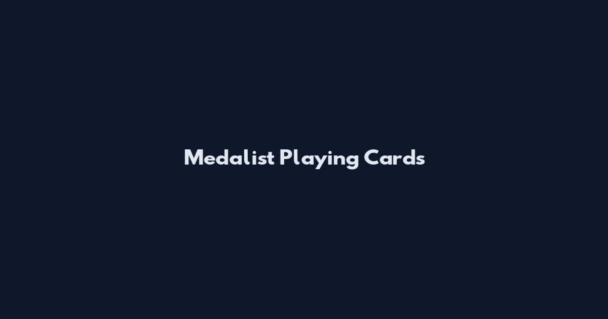 Medalist Playing Cards