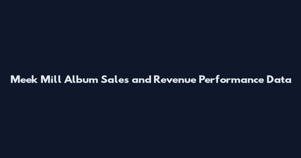 Meek Mill Album Sales and Revenue Performance Data