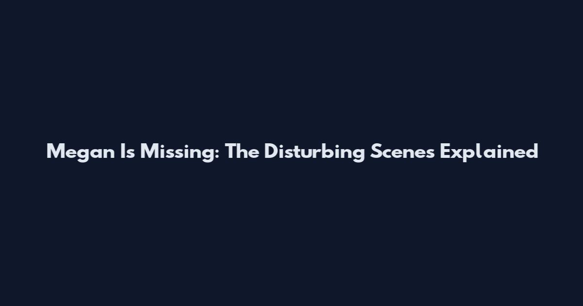 Megan Is Missing: The Disturbing Scenes Explained