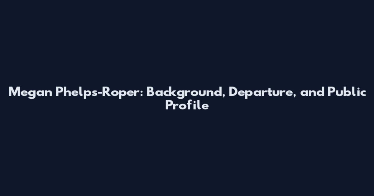 Megan Phelps-Roper: Background, Departure, and Public Profile
