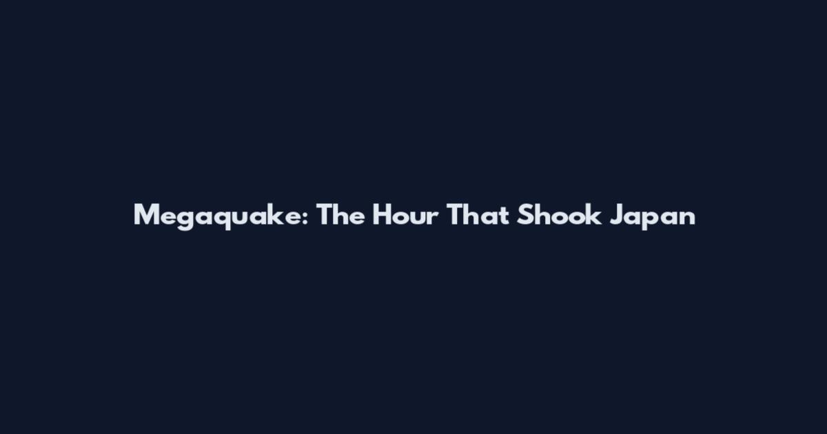 Megaquake: The Hour That Shook Japan