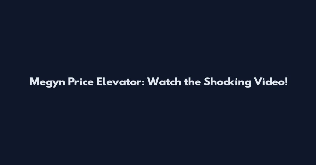 Megyn Price Elevator: Watch the Shocking Video!