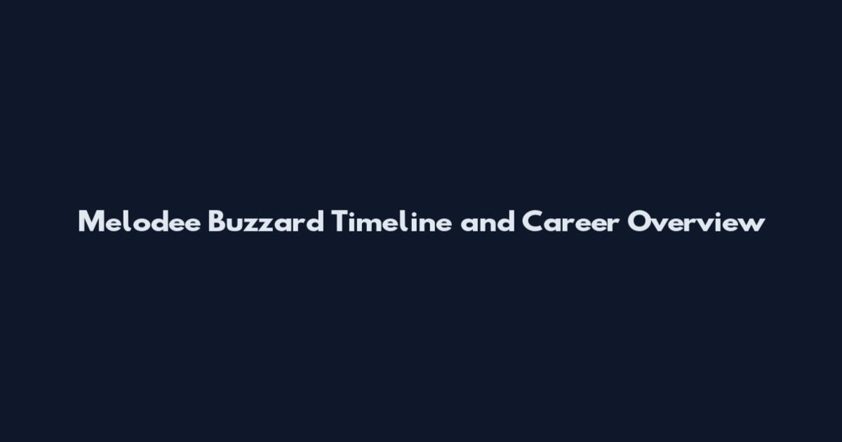 Melodee Buzzard Timeline and Career Overview