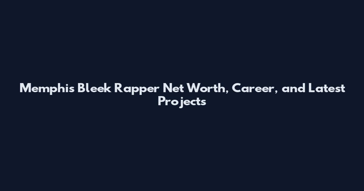 Memphis Bleek Rapper Net Worth, Career, and Latest Projects