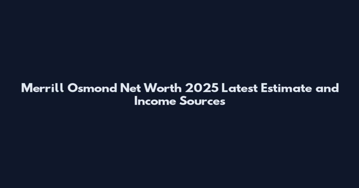 Merrill Osmond Net Worth 2025 Latest Estimate and Income Sources