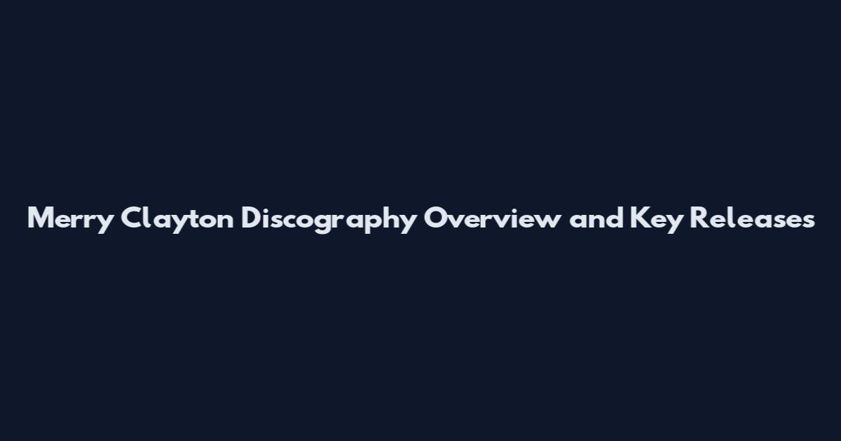 Merry Clayton Discography Overview and Key Releases