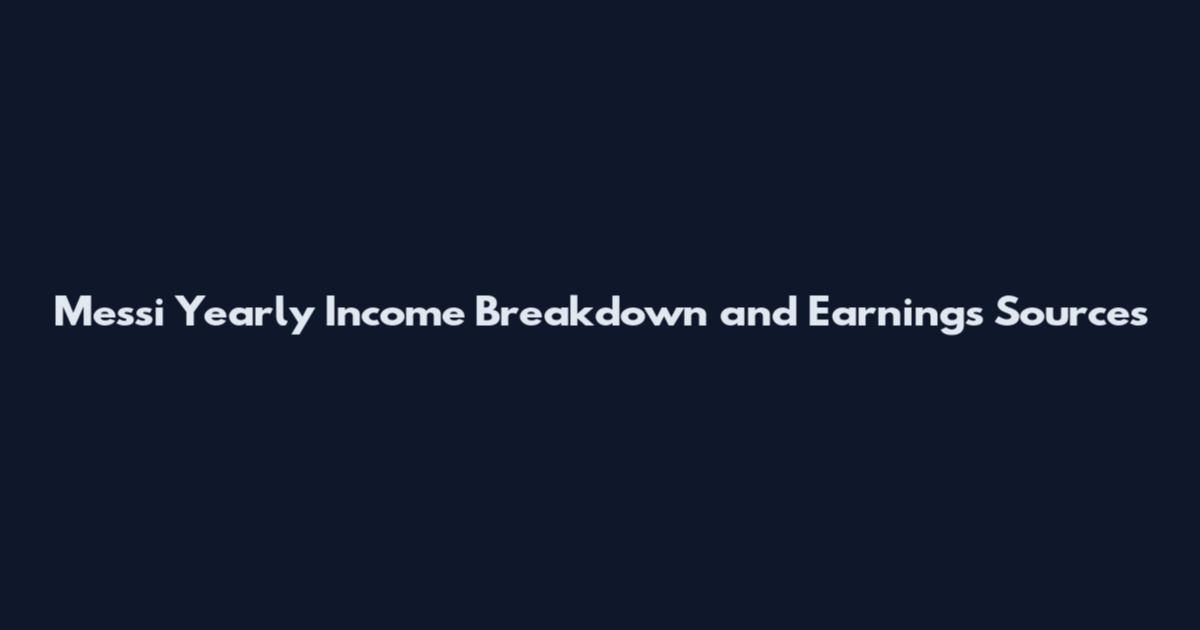 Messi Yearly Income Breakdown and Earnings Sources