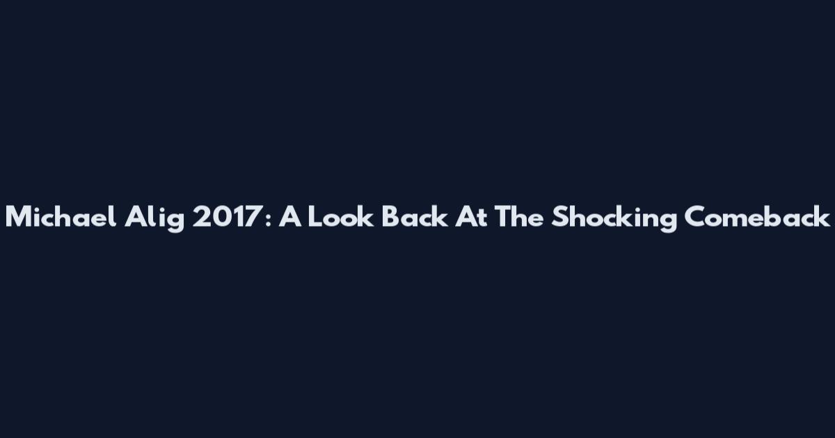 Michael Alig 2017: A Look Back At The Shocking Comeback