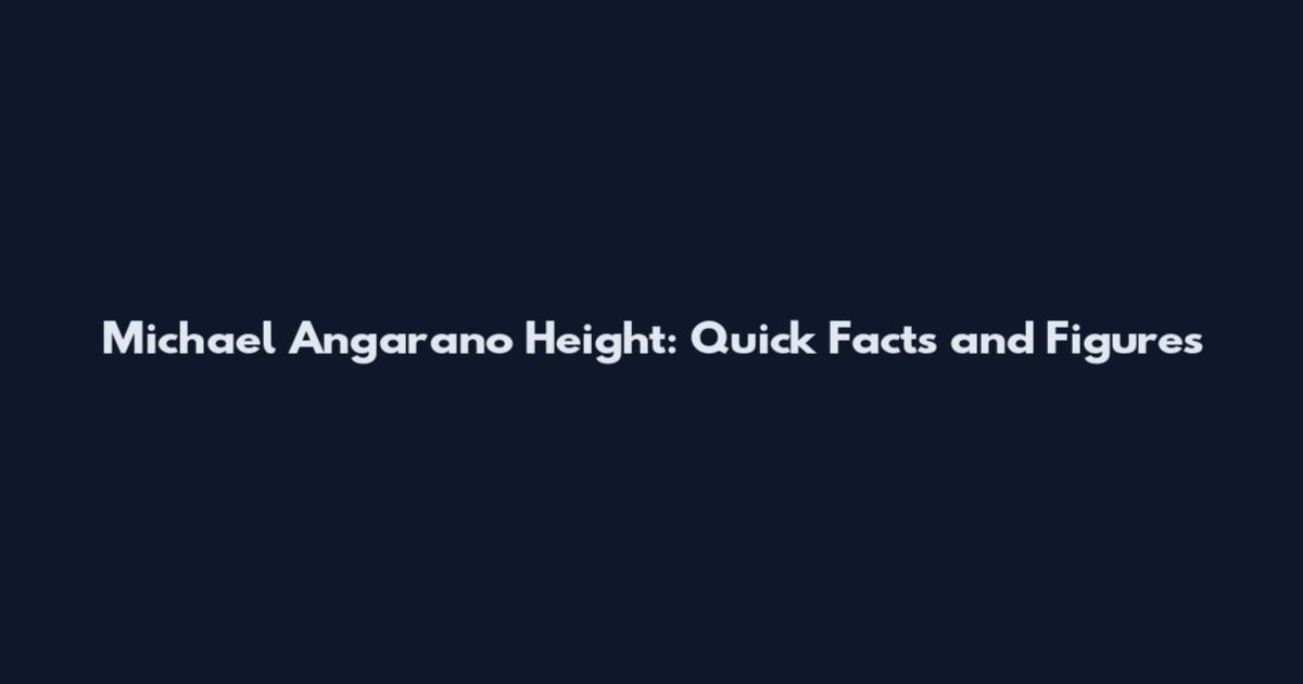 Michael Angarano Height: Quick Facts and Figures