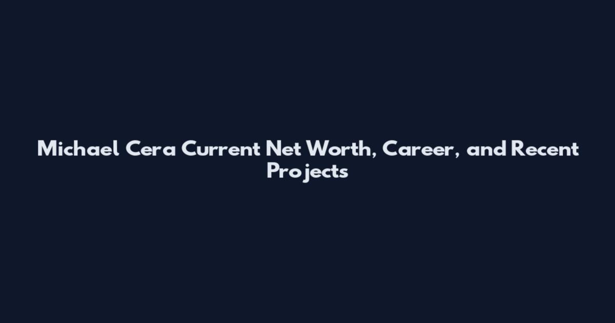 Michael Cera Current Net Worth, Career, and Recent Projects