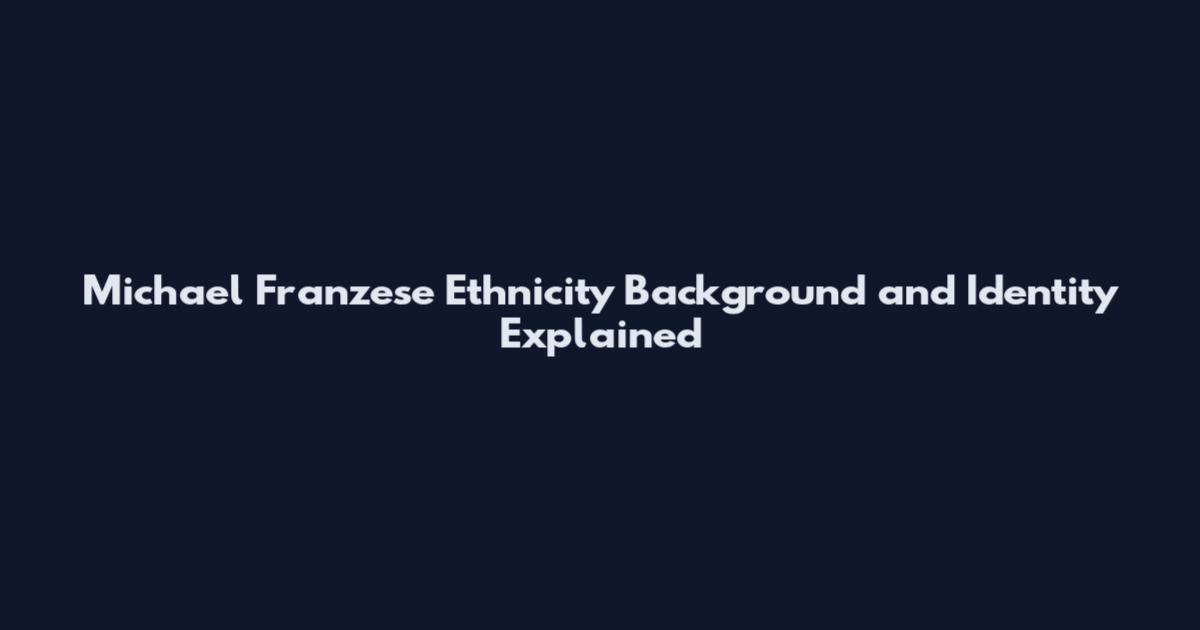 Michael Franzese Ethnicity Background and Identity Explained