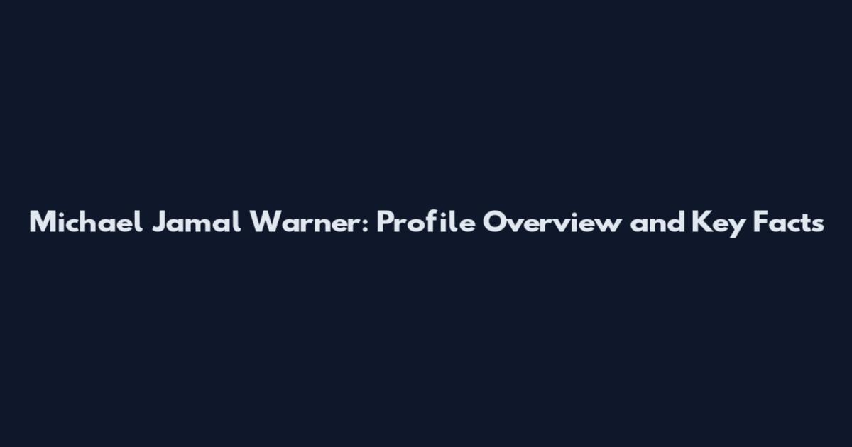 Michael Jamal Warner: Profile Overview and Key Facts