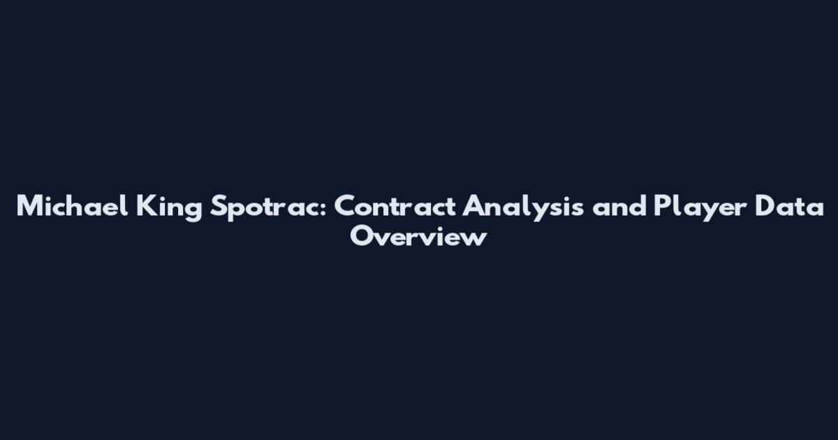 Michael King Spotrac: Contract Analysis and Player Data Overview
