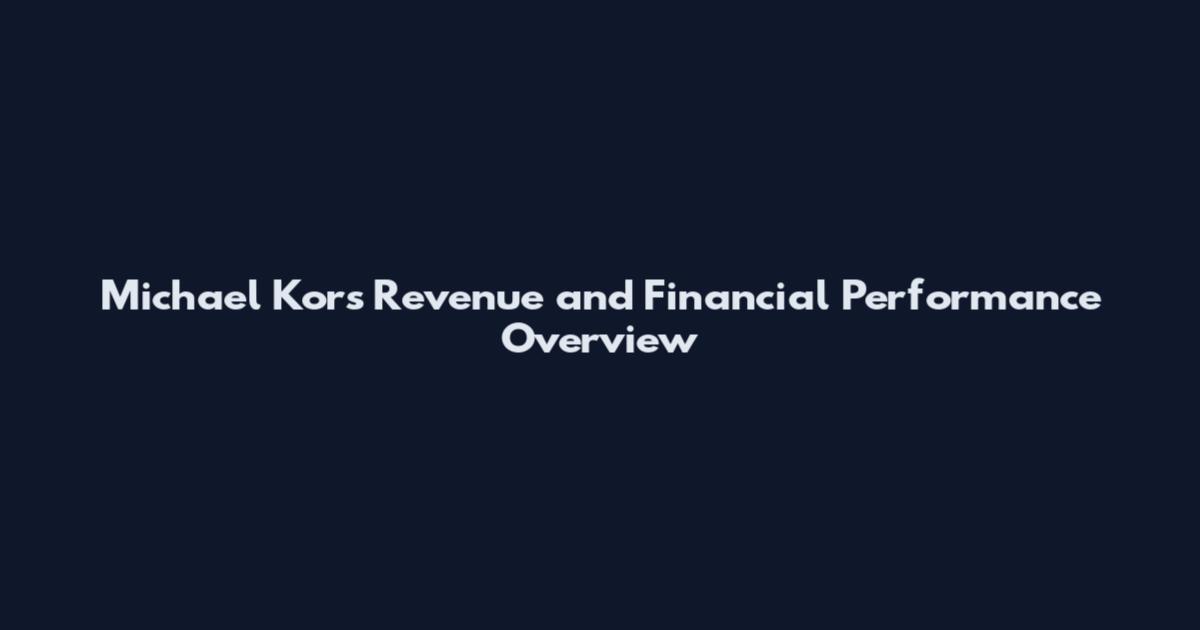 Michael Kors Revenue and Financial Performance Overview