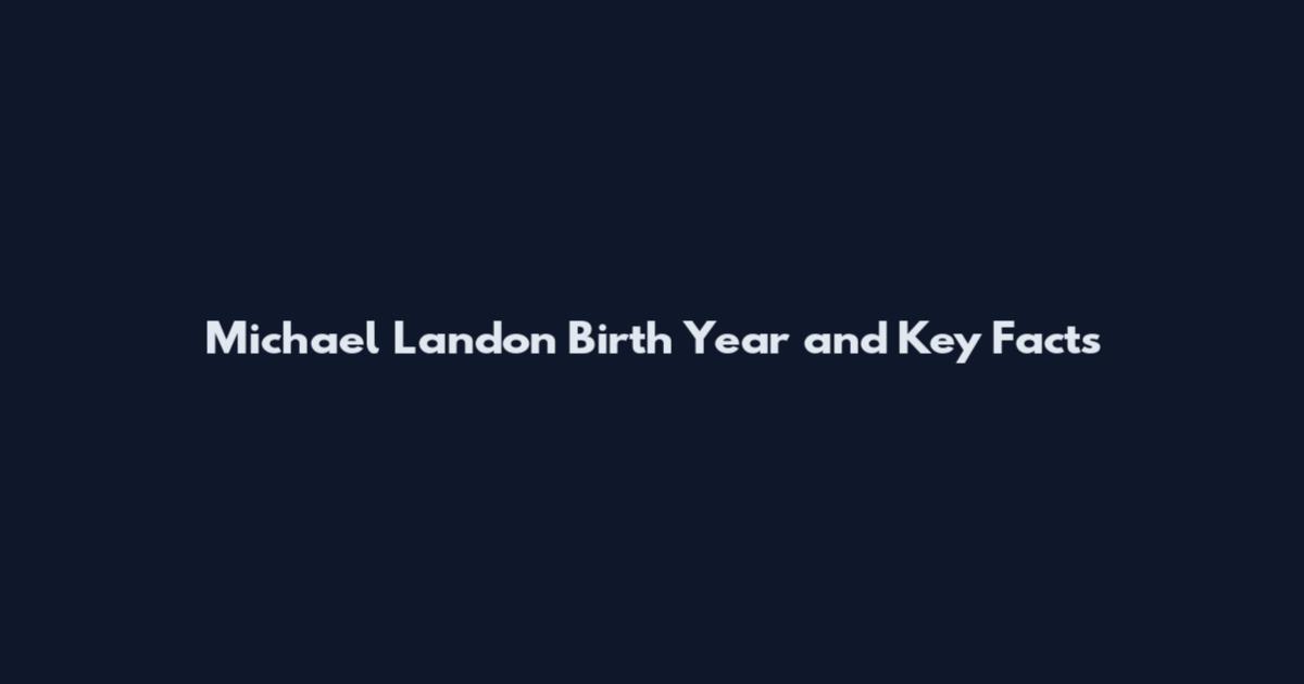 Michael Landon Birth Year and Key Facts