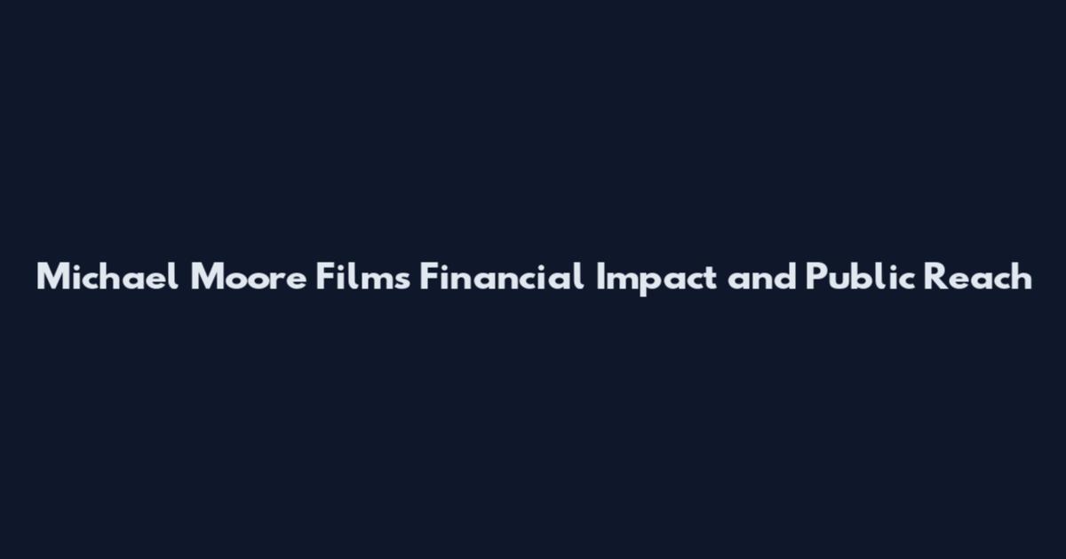 Michael Moore Films Financial Impact and Public Reach