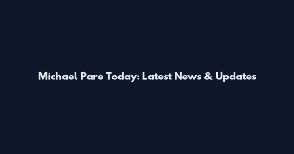 Michael Pare Today: Latest News & Updates