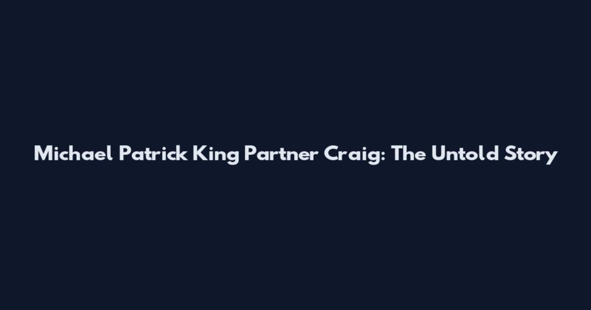 Michael Patrick King Partner Craig: The Untold Story