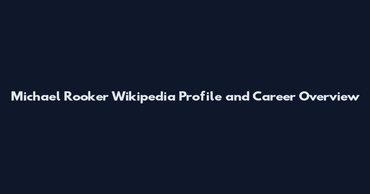 Michael Rooker Wikipedia Profile and Career Overview