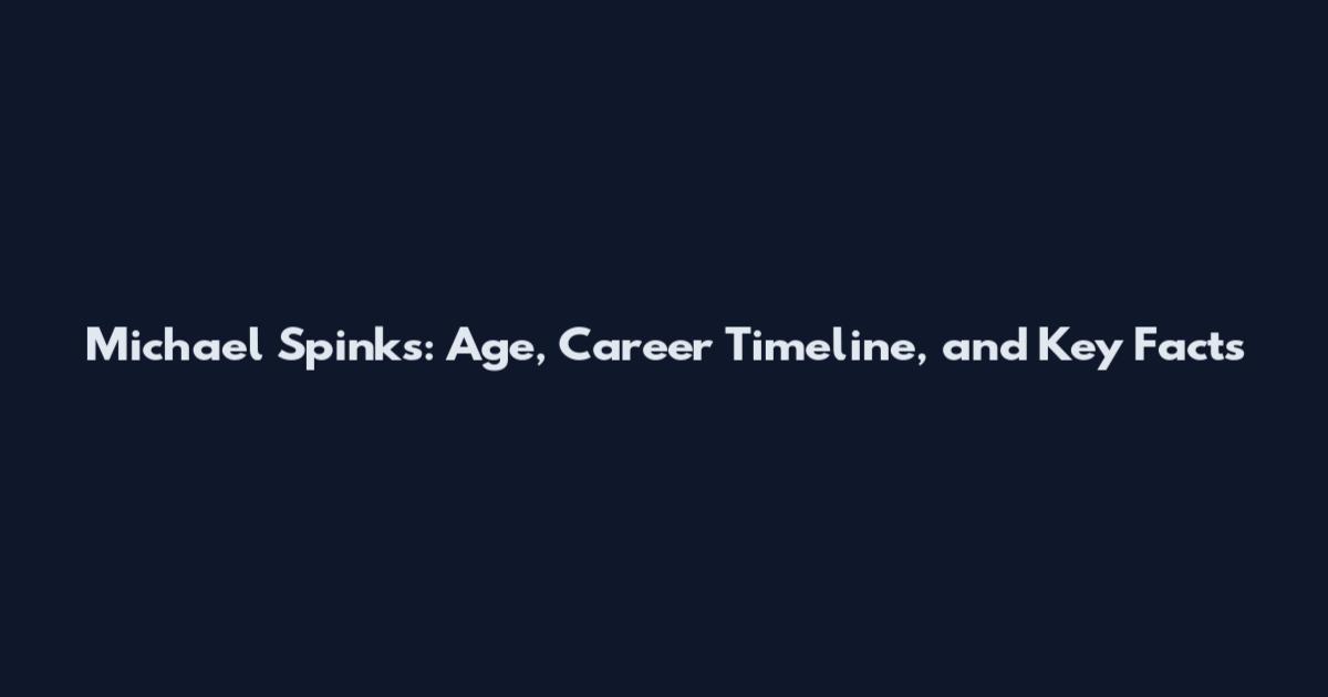 Michael Spinks: Age, Career Timeline, and Key Facts