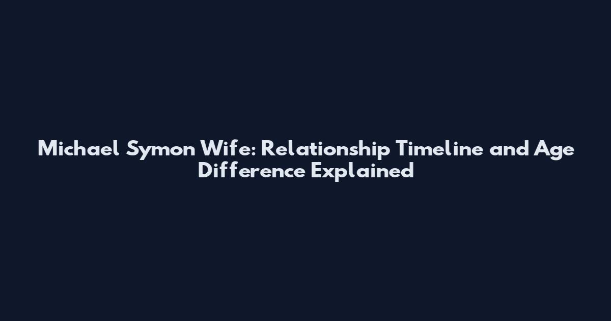 Michael Symon Wife: Relationship Timeline and Age Difference Explained