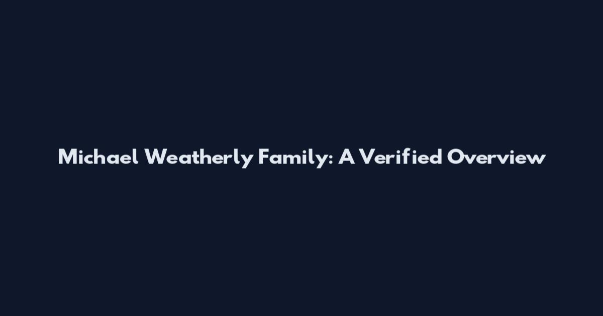 Michael Weatherly Family: A Verified Overview
